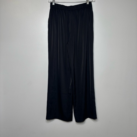 Calvin Klein Satin Wide‎ Leg Pull-On Pants Women Size Medium Black M3XK1239 - Picture 8 of 9